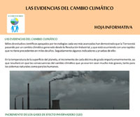 Evidencias del Cambio Climático - Hoja Informativa. ACOREMA