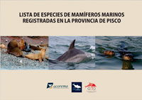 Lista de mamiferos marinos de la provincia de Pisco 2018